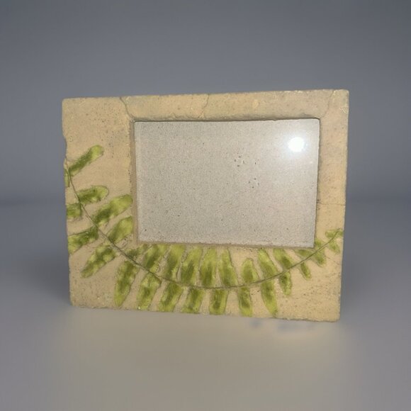 Rustic Poured Resin Picture Frame Holds 5.5 X 4” Table top Hang Dual Orientation - Picture 1 of 8
